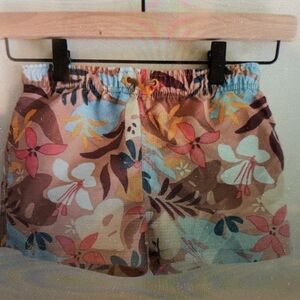 Floral Kids Swim Trunks
